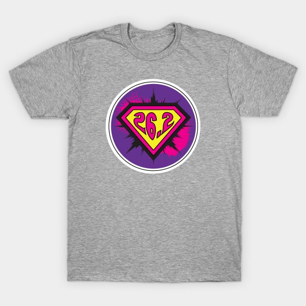 26.2 miles / Marathon Super-hero T-Shirt by Pavement Party